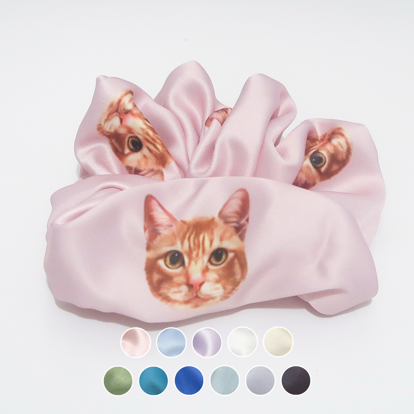 Hair Scrunchie - Ginger Cat