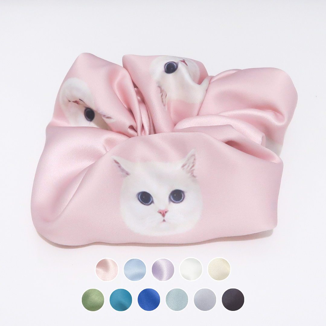 Hair Scrunchie - British Shorthair (Silver)