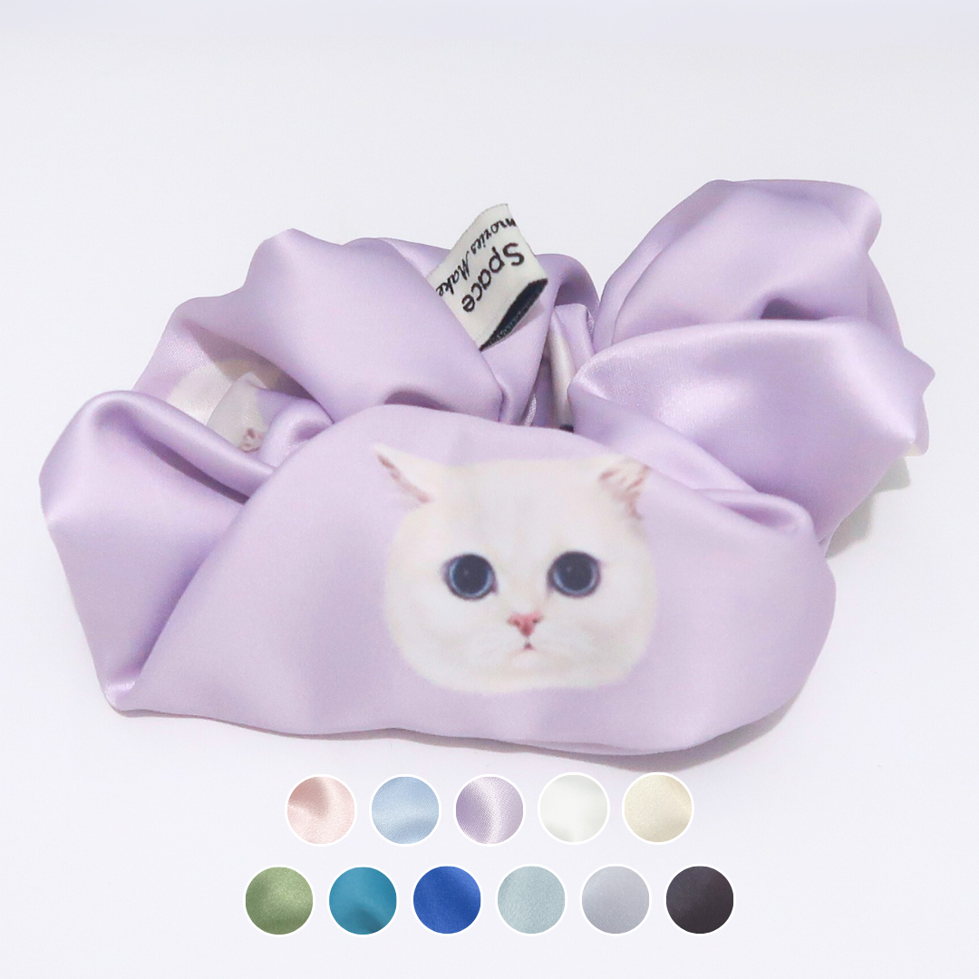 Hair Scrunchie - British Shorthair (Silver)