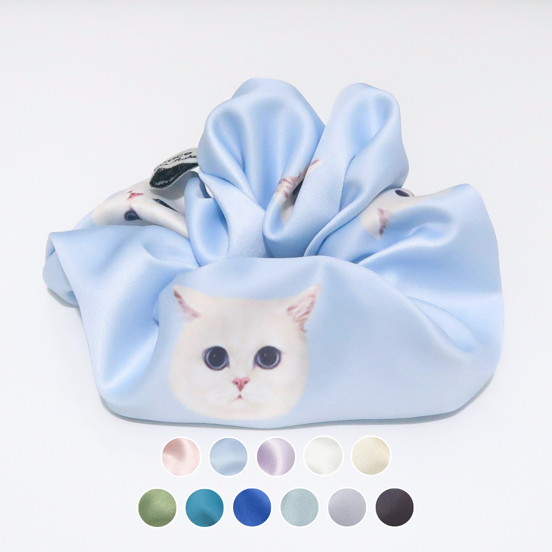 Hair Scrunchie - British Shorthair (Silver)