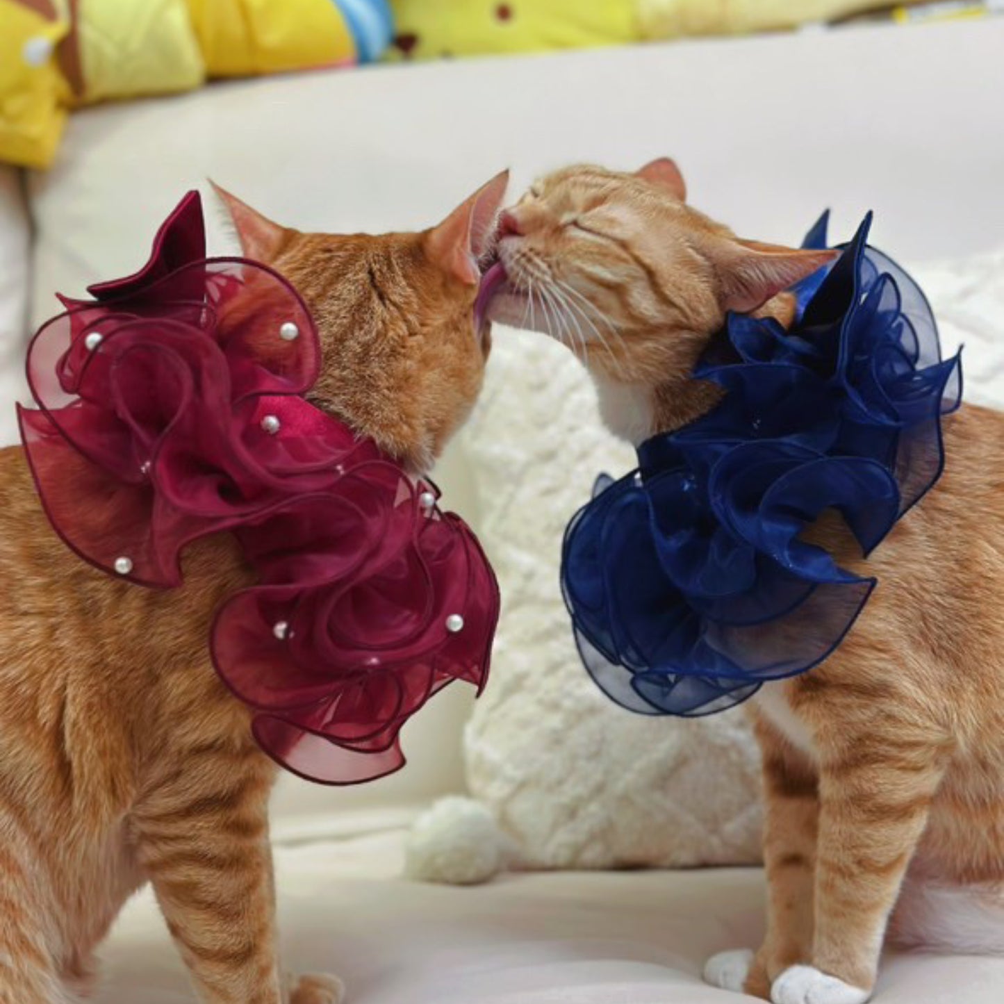 Royal Satin Bloom Ruby - Custom Pet Bandana