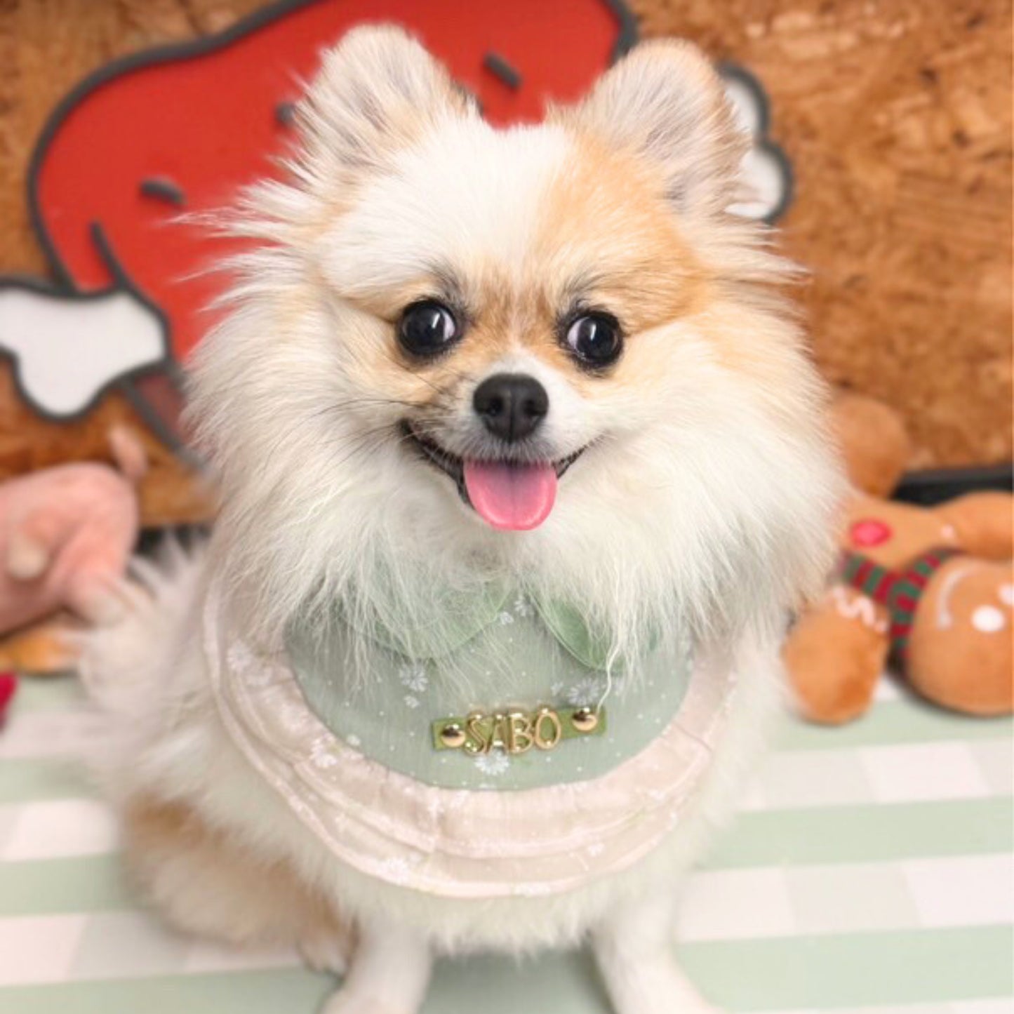Custom Pet Bandana - Emerald Dewdrop