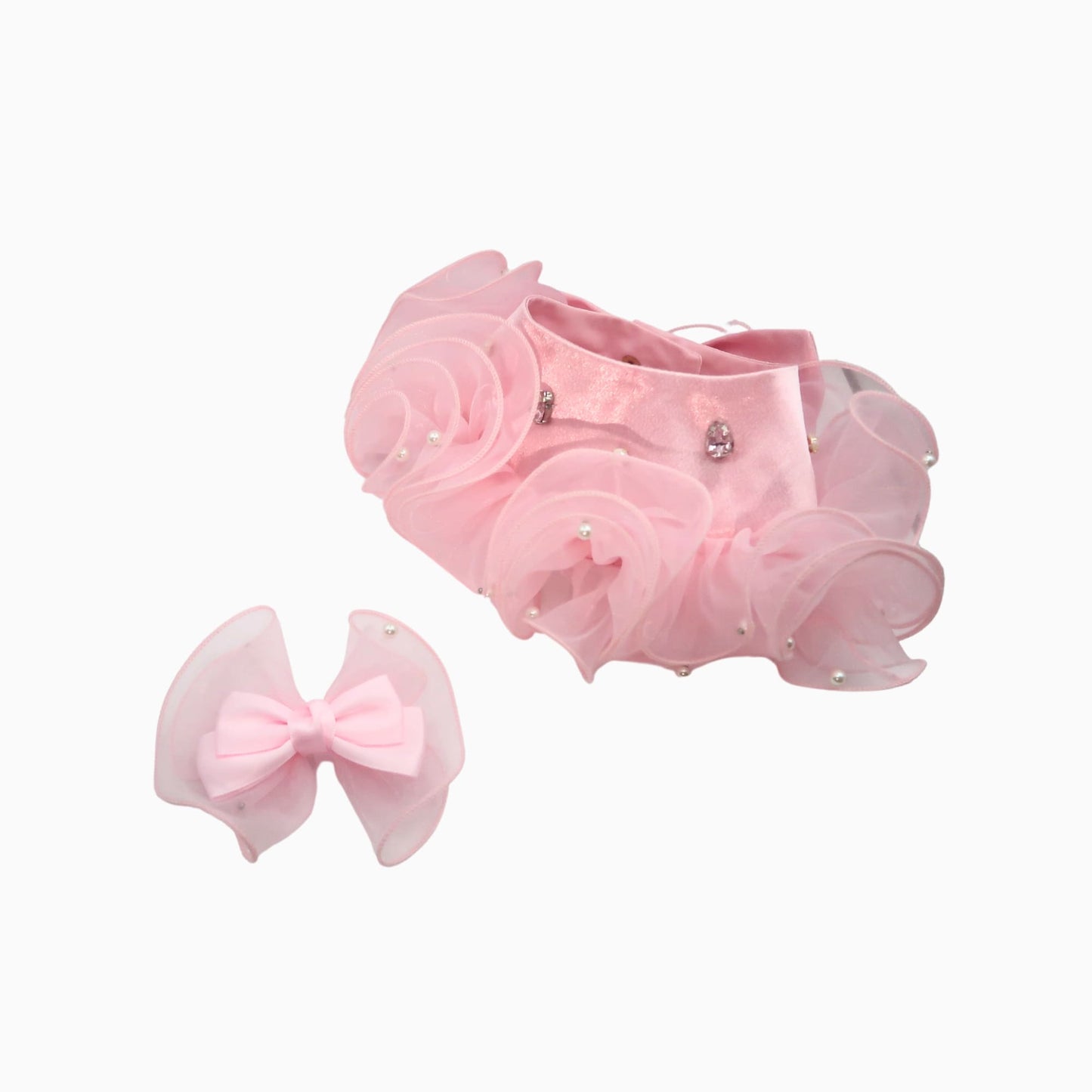 Royal Satin Bloom Pink - Custom Pet Bandana