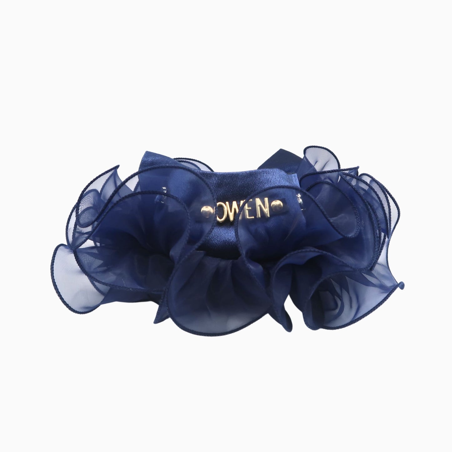 Royal Satin Bloom Sapphire - Custom Pet Bandana