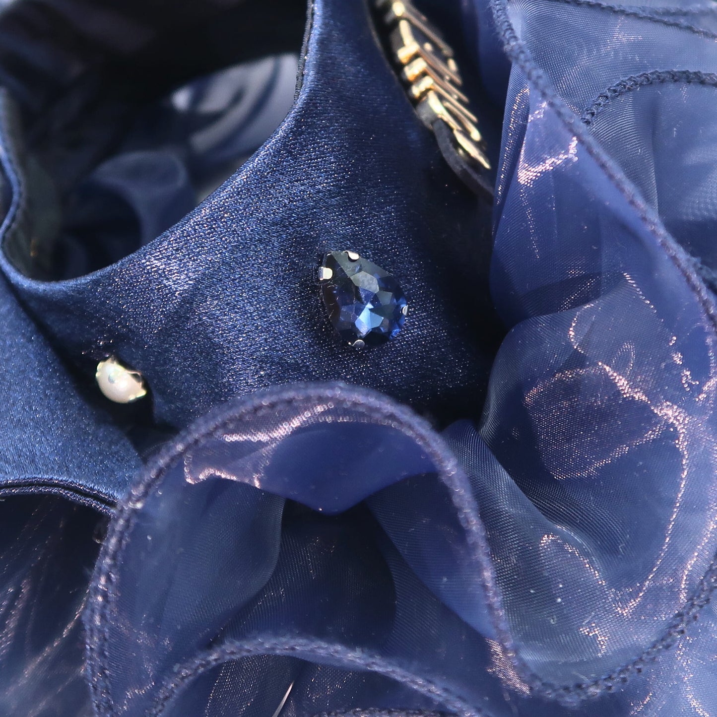Royal Satin Bloom Sapphire - Custom Pet Bandana