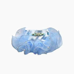 Royal Satin Bloom Blue - Custom Pet Bandana