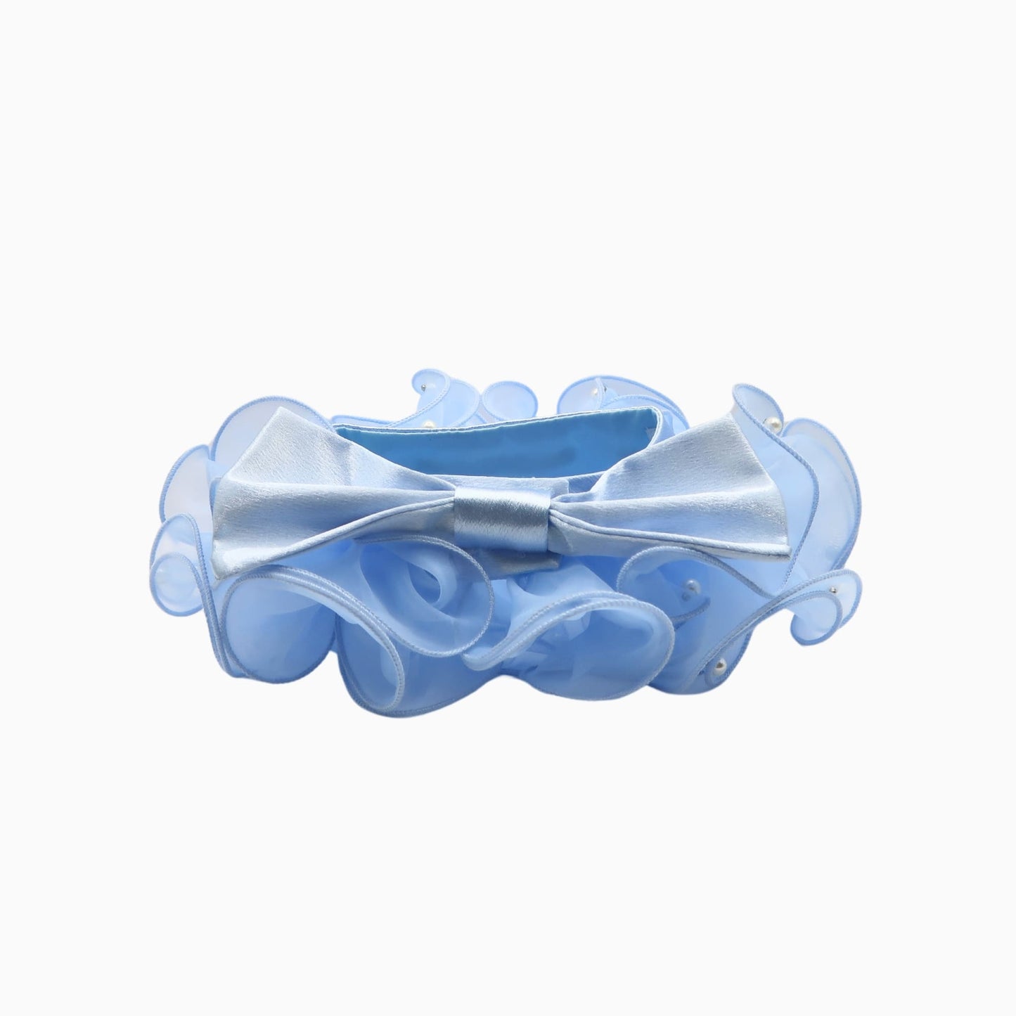 Royal Satin Bloom Blue - Custom Pet Bandana