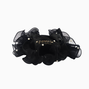 Royal Satin Bloom Black - Custom Pet Bandana