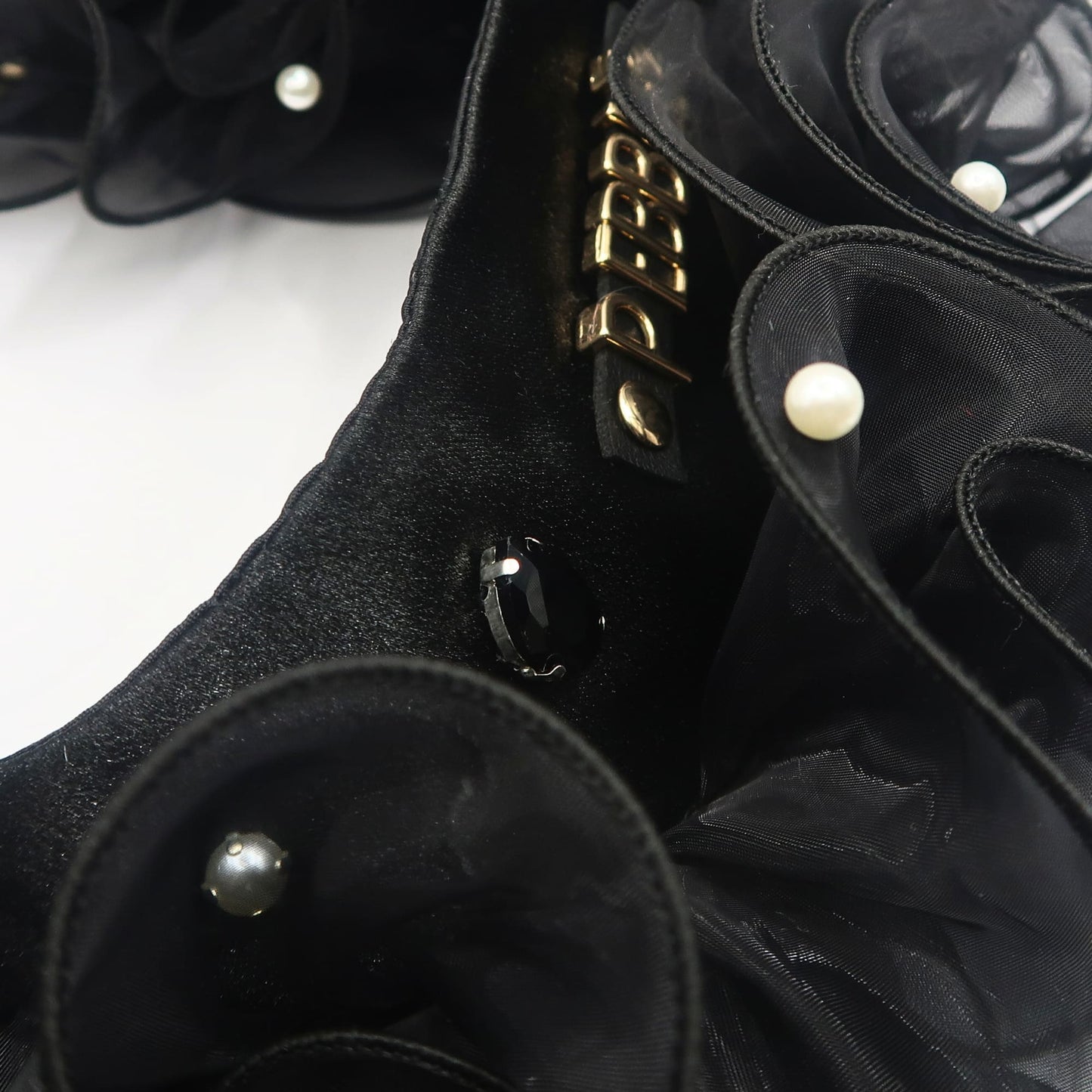 Royal Satin Bloom Black - Custom Pet Bandana