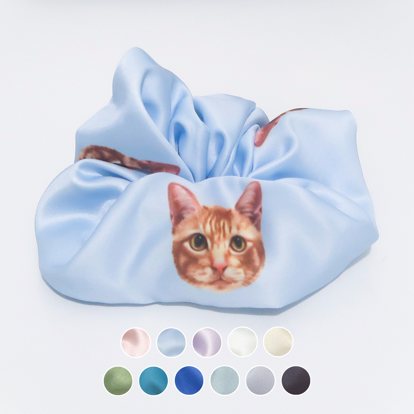 Hair Scrunchie - Ginger Cat