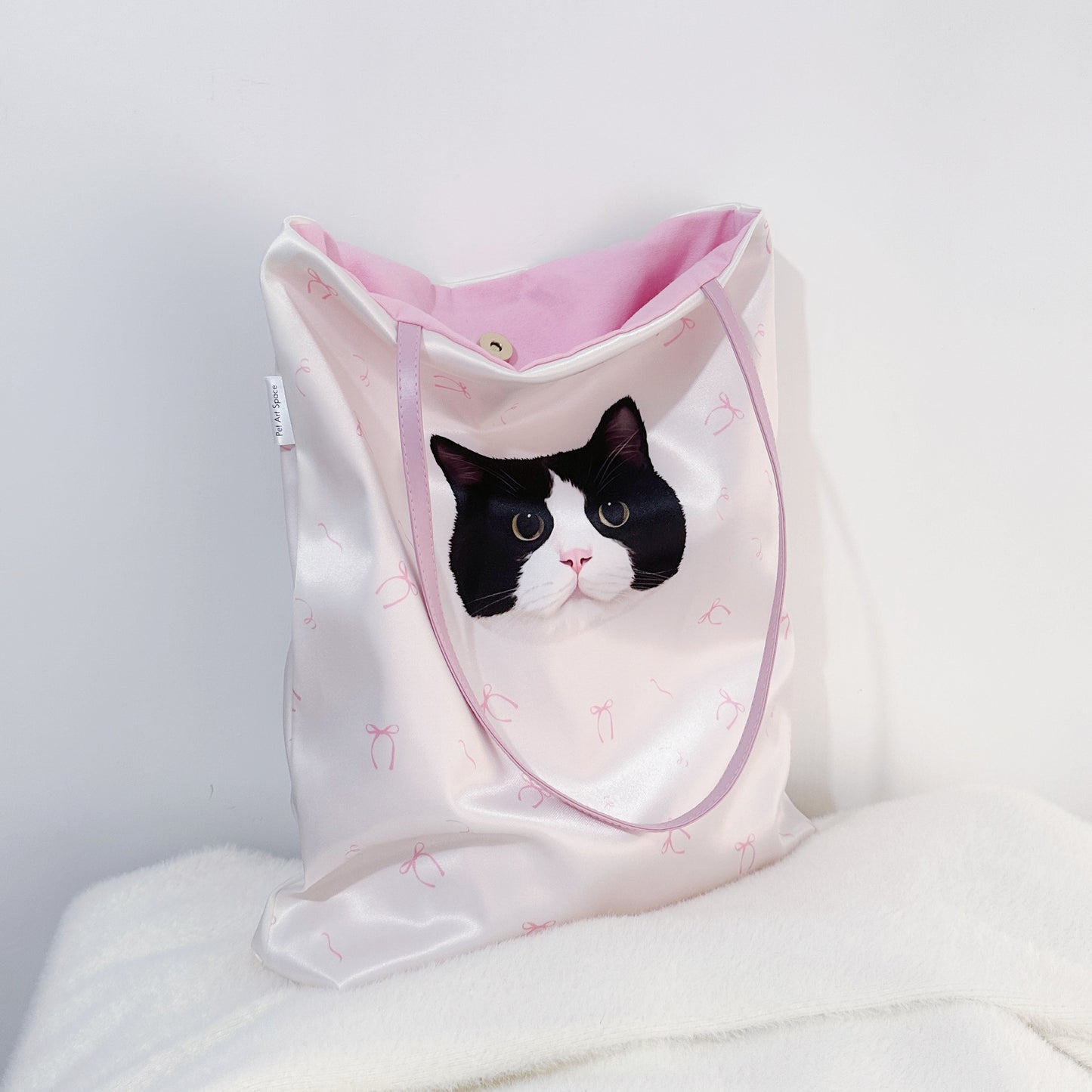 Custom Bow Satin Bag