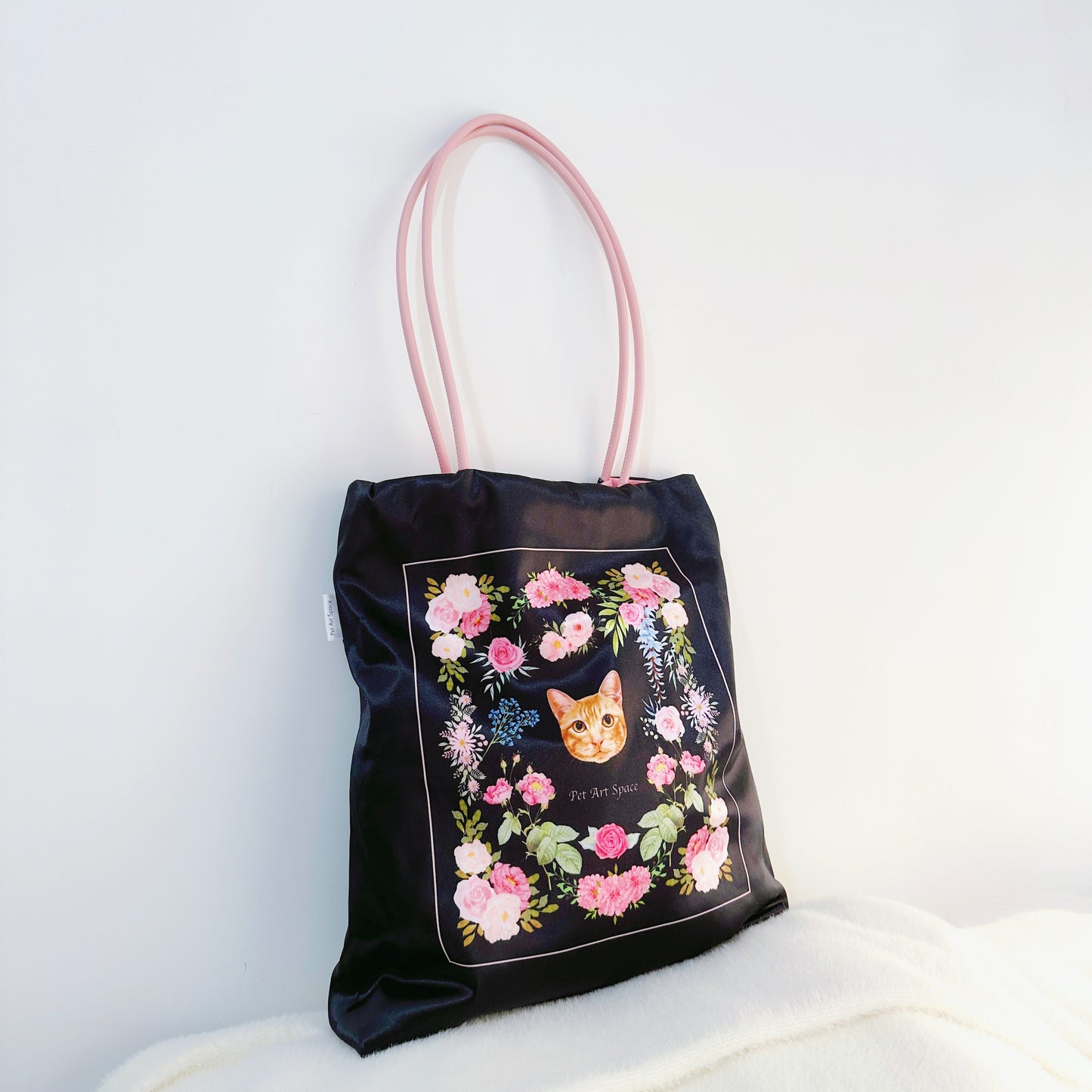 Custom Flower Satin Bag
