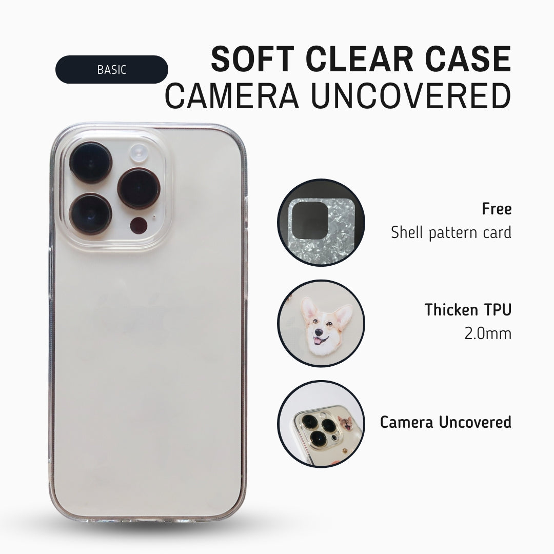 Ice Cream for 1 pet - Soft Clear Case with Camera Uncovered