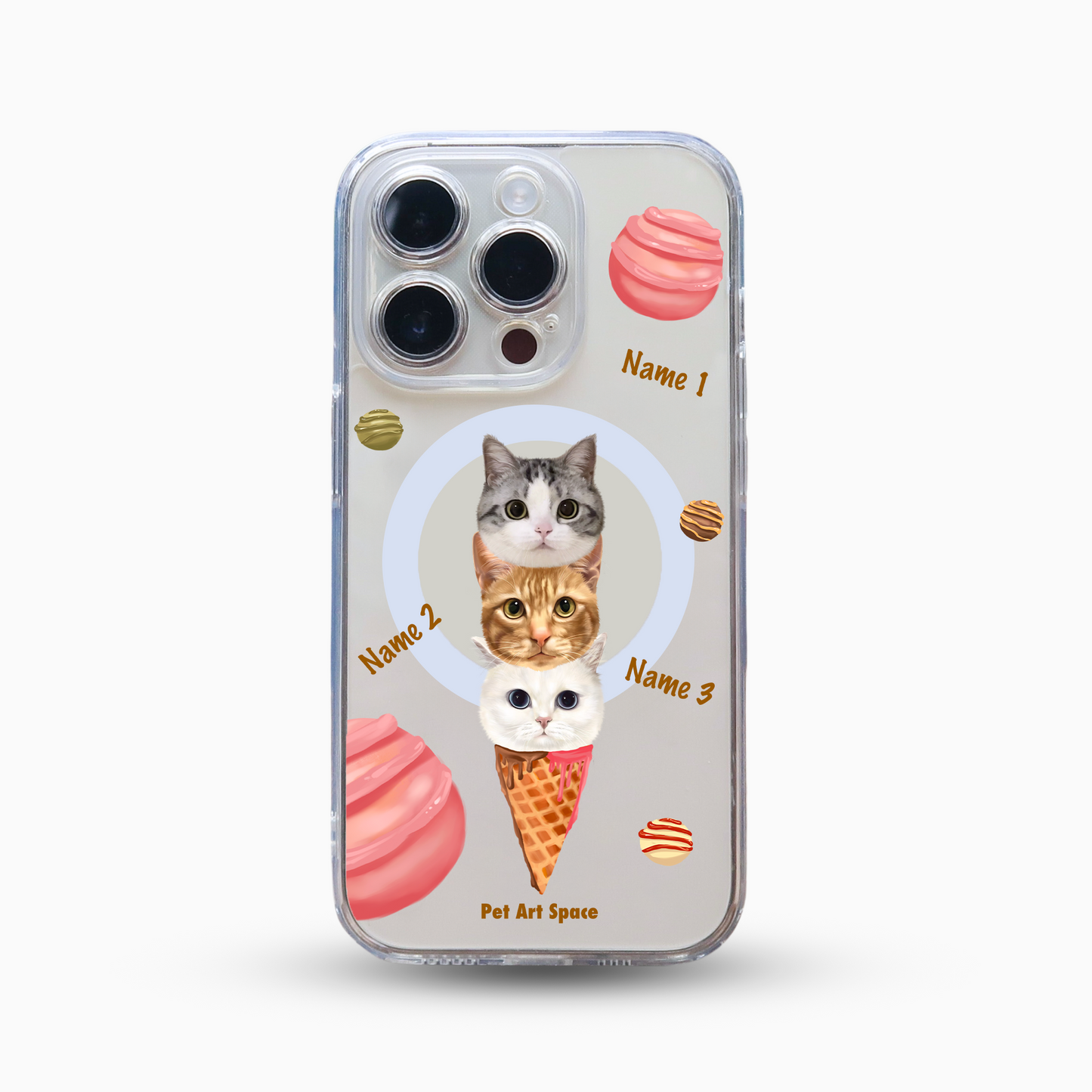 Ice Cream for 3 Pets - MagSafe Clear Case
