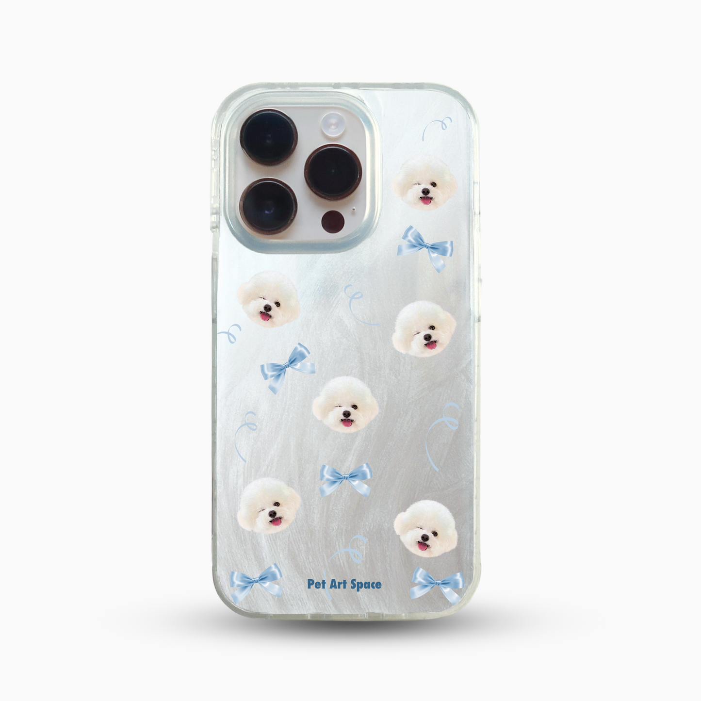Blue Bow for 1 pet - IMD Double Layer Case