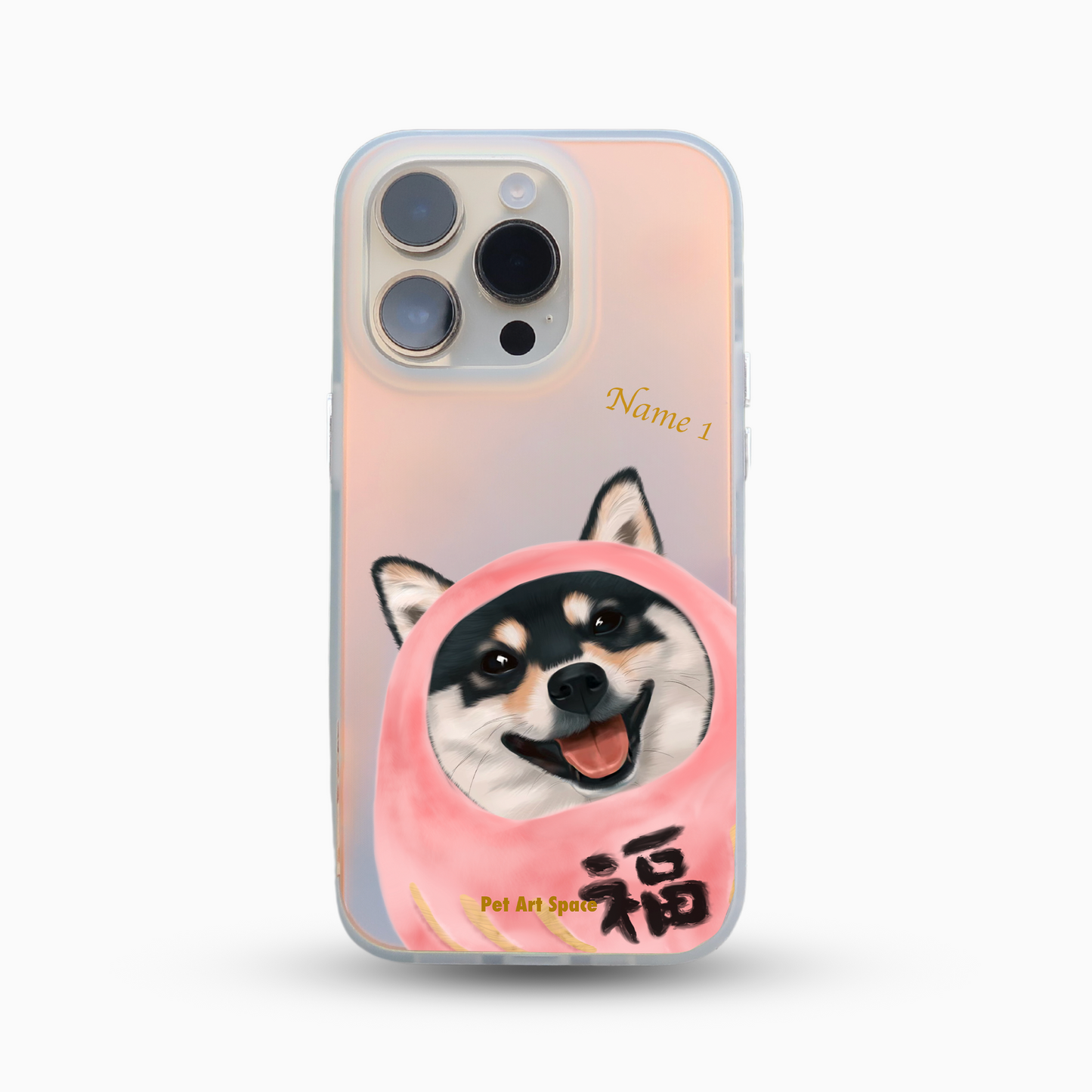 Pink Daruma for 1 pet - Golden Light Case