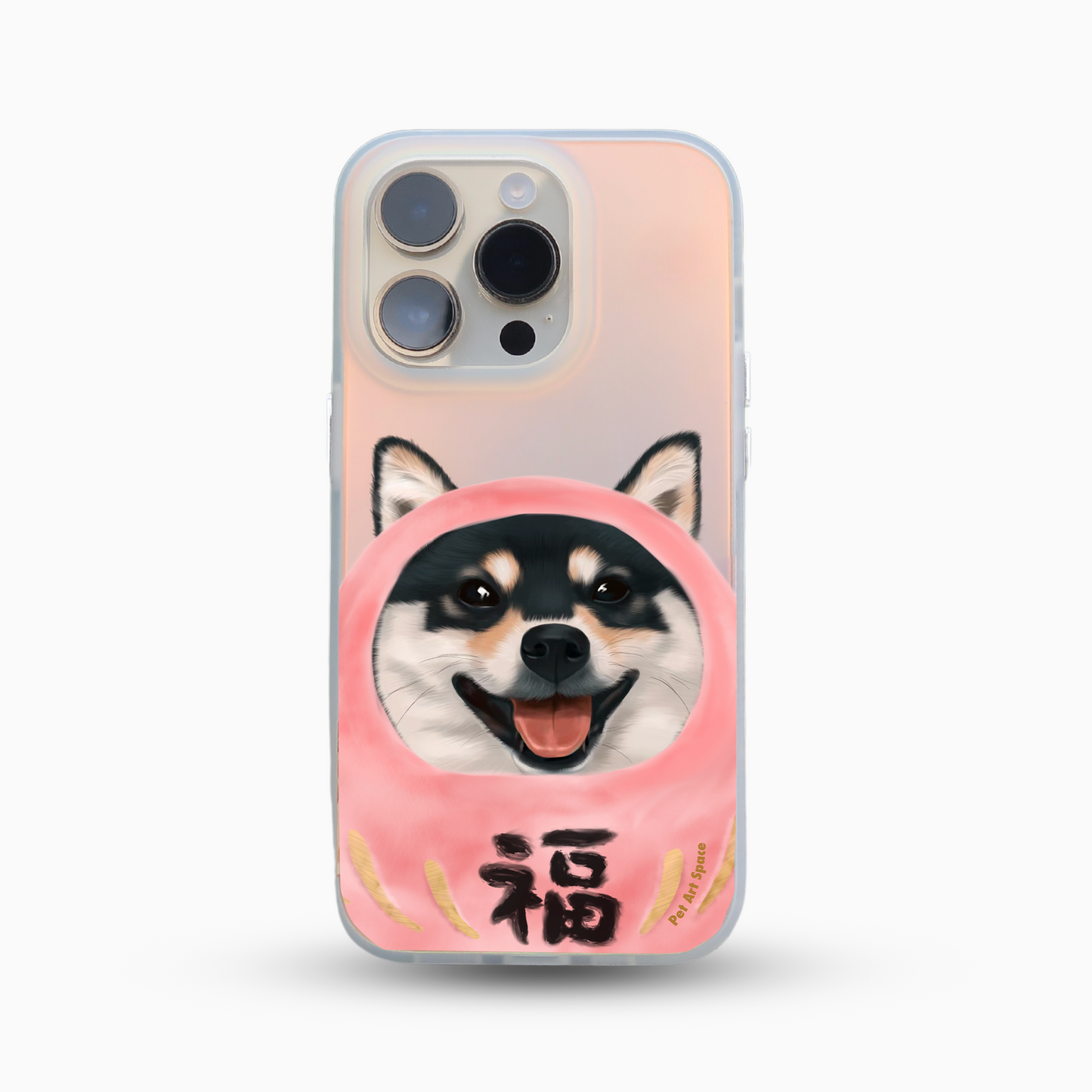 Pink Daruma B for 1 pet - Golden Light Case