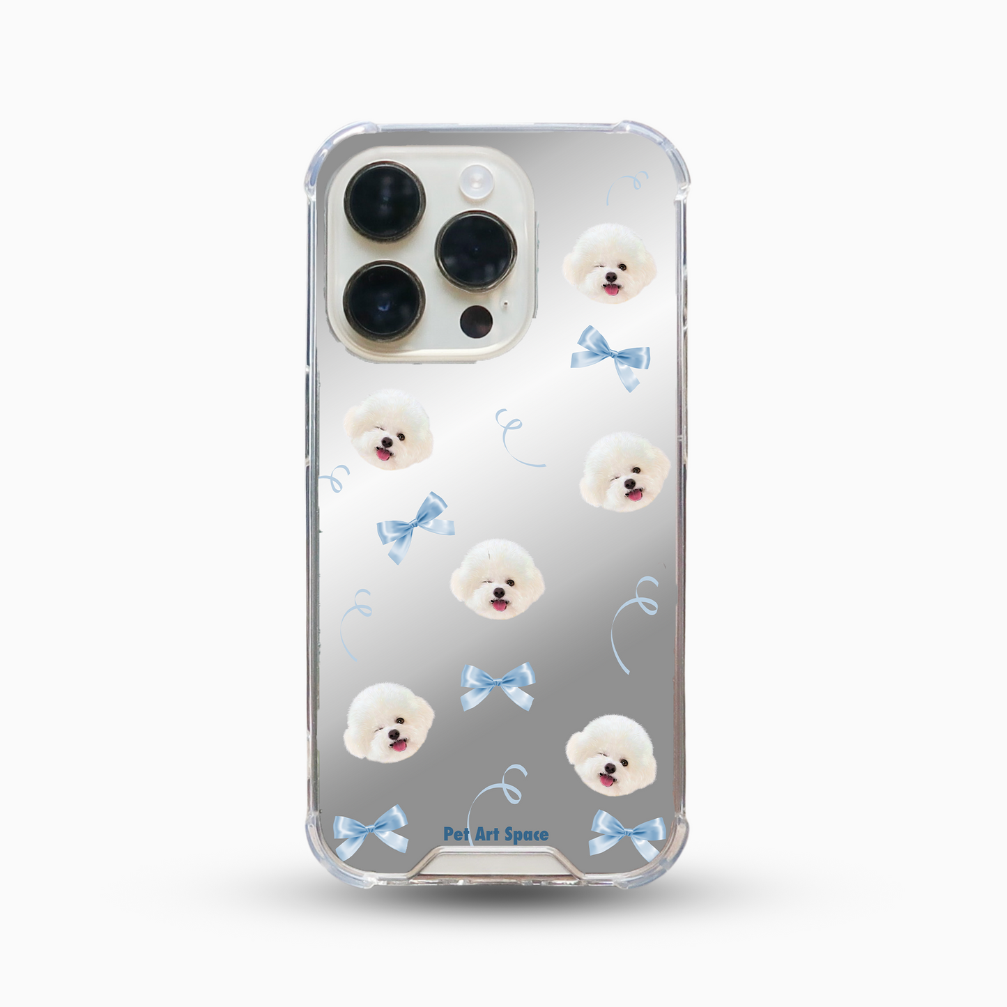 Blue Bow for 1 pet - Mirror Case A