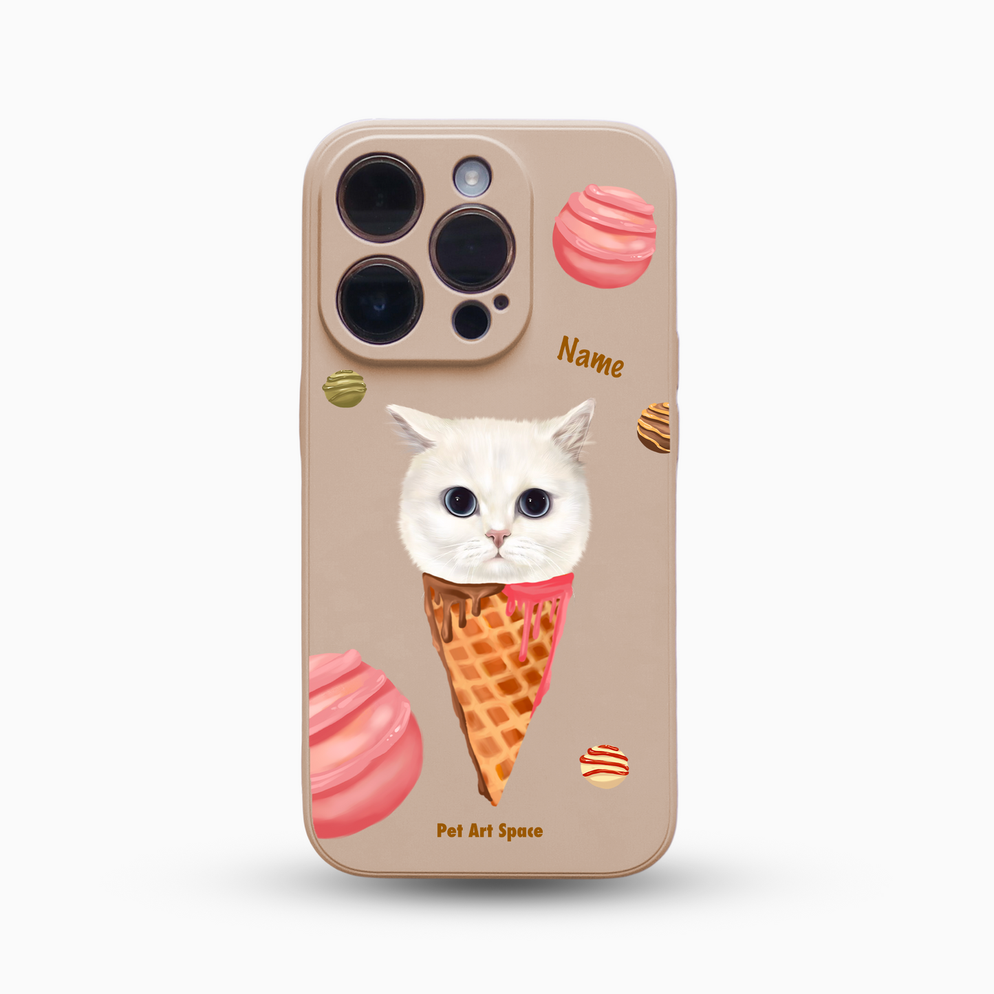 Ice Cream for 1 pet - Silicone Case Beige
