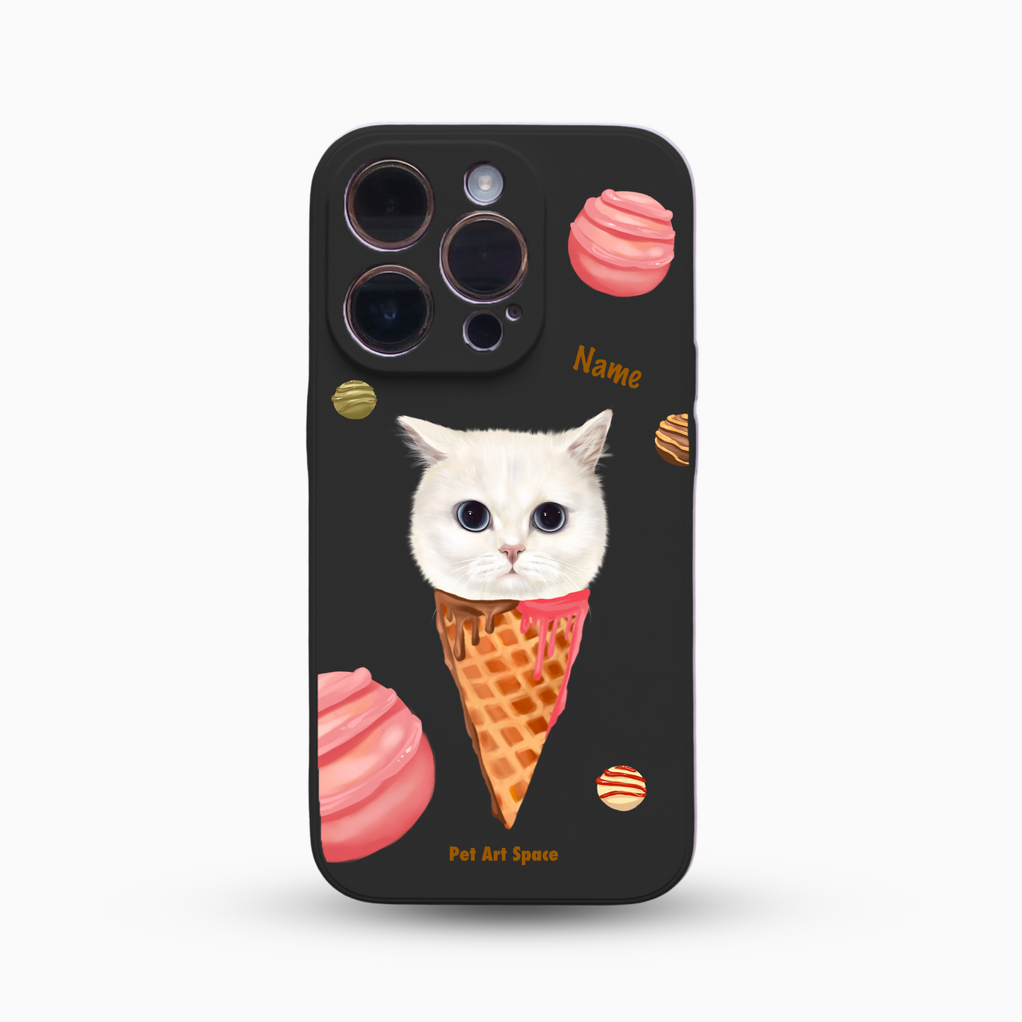 Ice Cream for 1 pet - Silicone Case Black