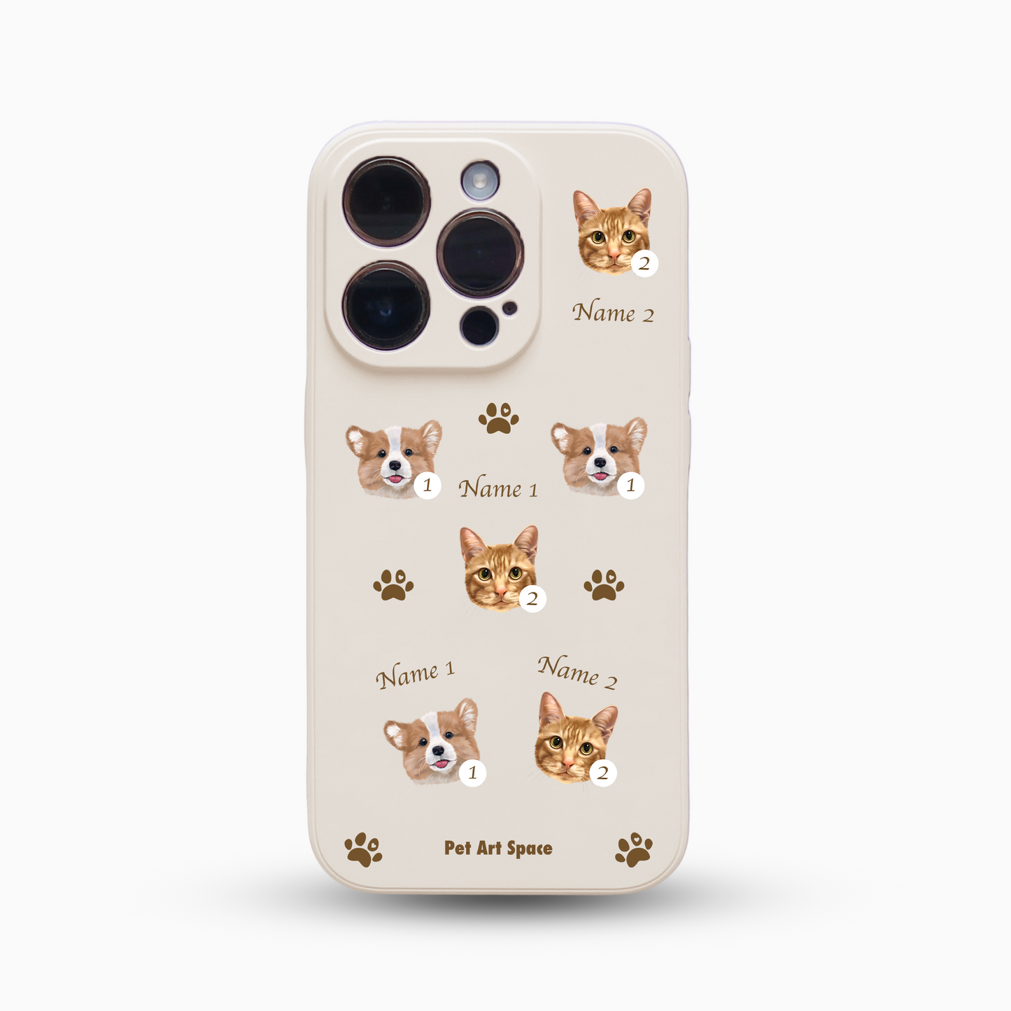 Paws A for 2 Pets - Silicone Case - Ivoy