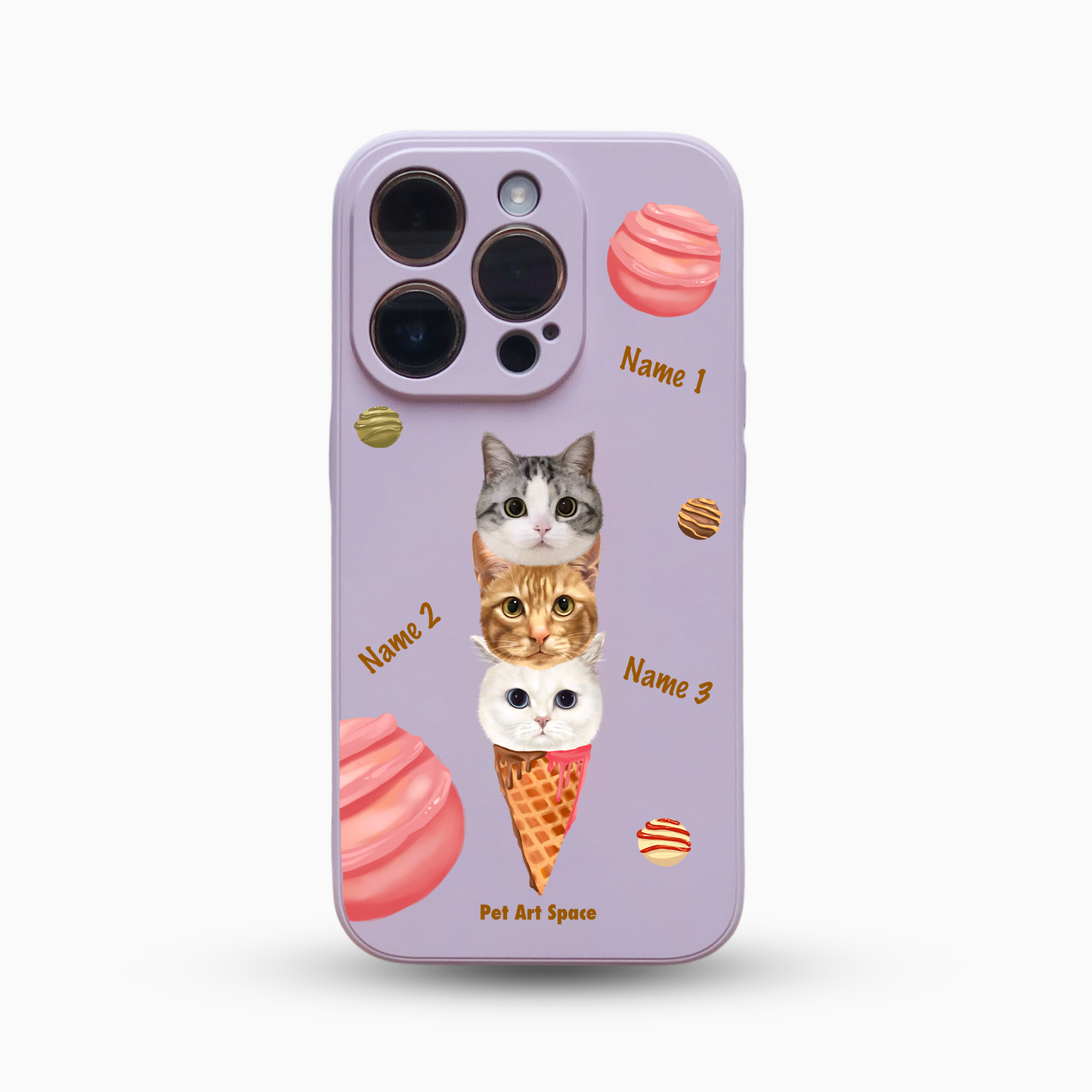 Ice Cream for 3 Pets - Silicone Case Lavender