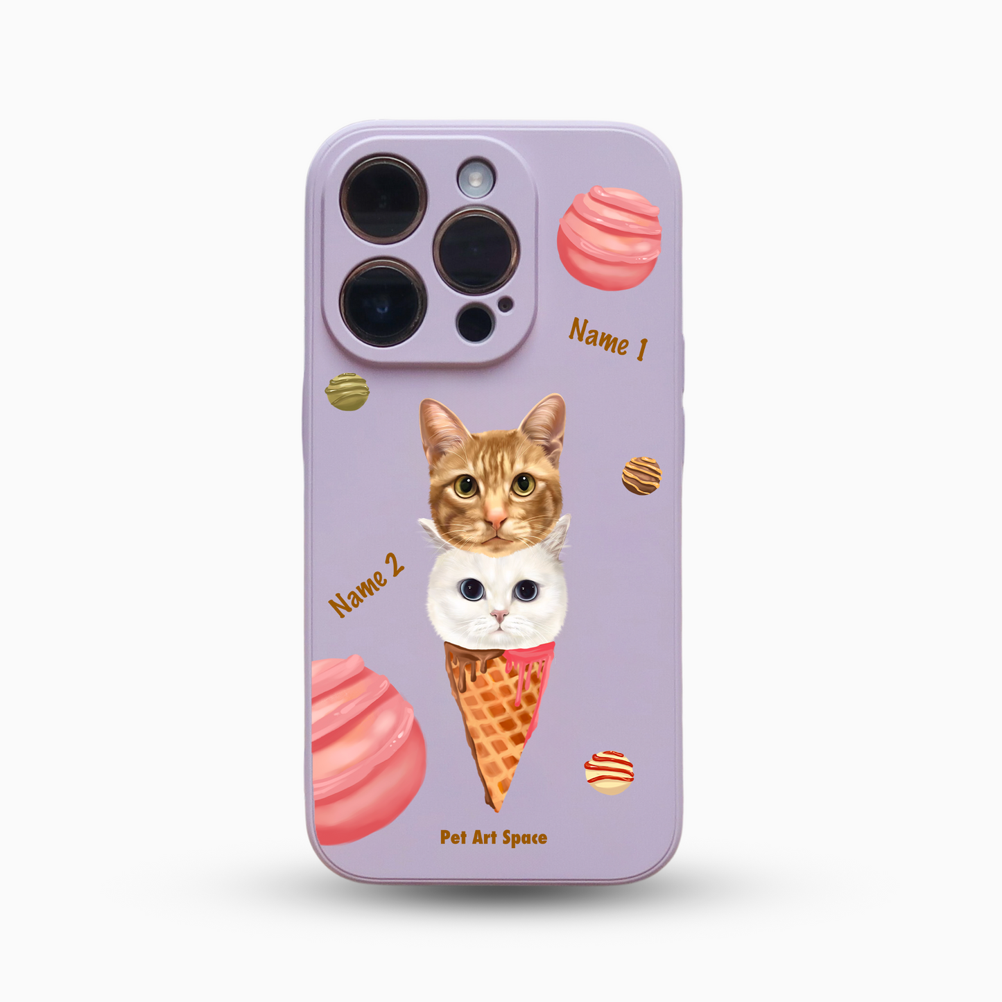 Ice Cream A for 2 Pets - Silicone Case Lavender