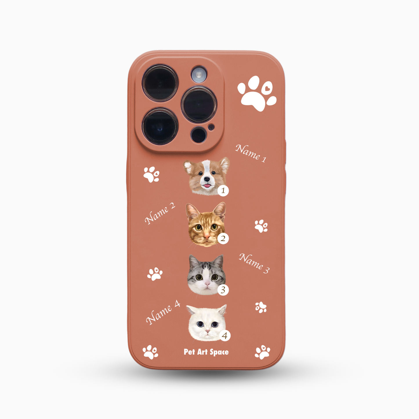 Paws for 4 Pets - Silicone Case - Orange