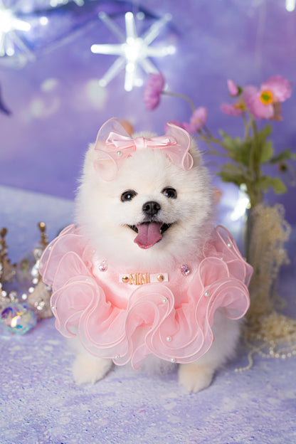 Royal Satin Bloom Pink - Custom Pet Bandana