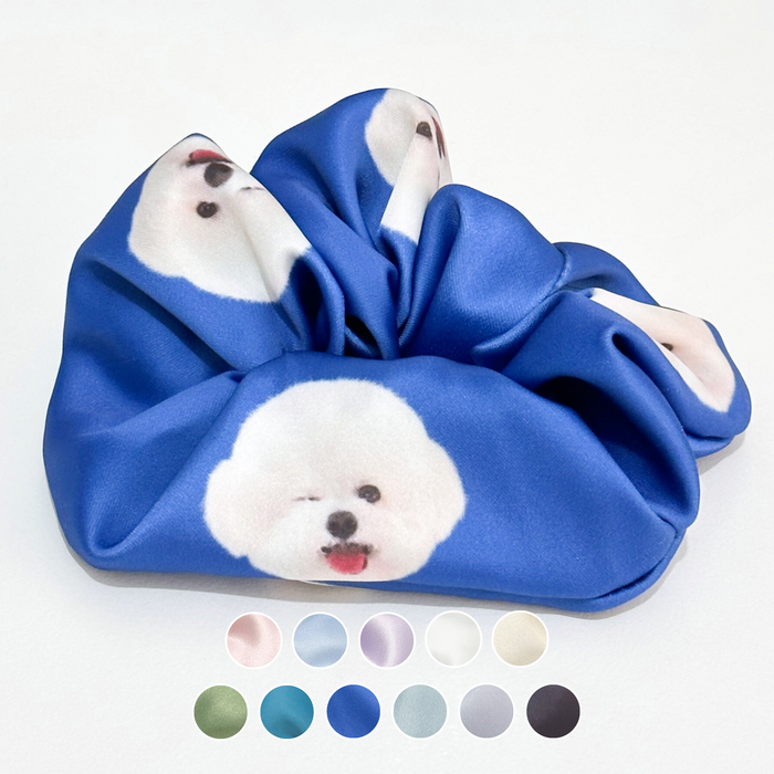 Hair Scrunchie - Smiling Bichon Frise