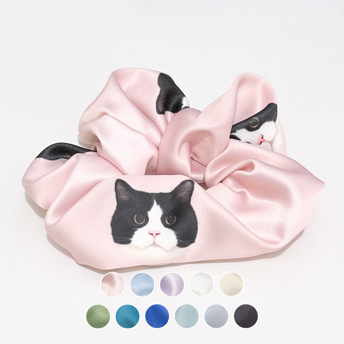 Hair Scrunchie - Cow Cat