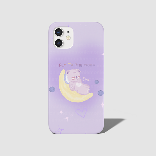 Bear Lying on the Moon - Slim Phone Case