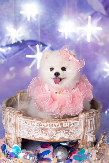 Royal Satin Bloom Pink - Custom Pet Bandana