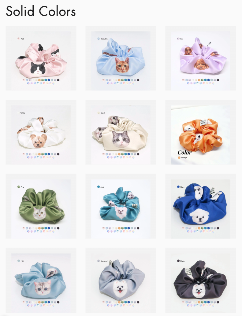 Custom Hair Scrunchies Set (3 Pcs)