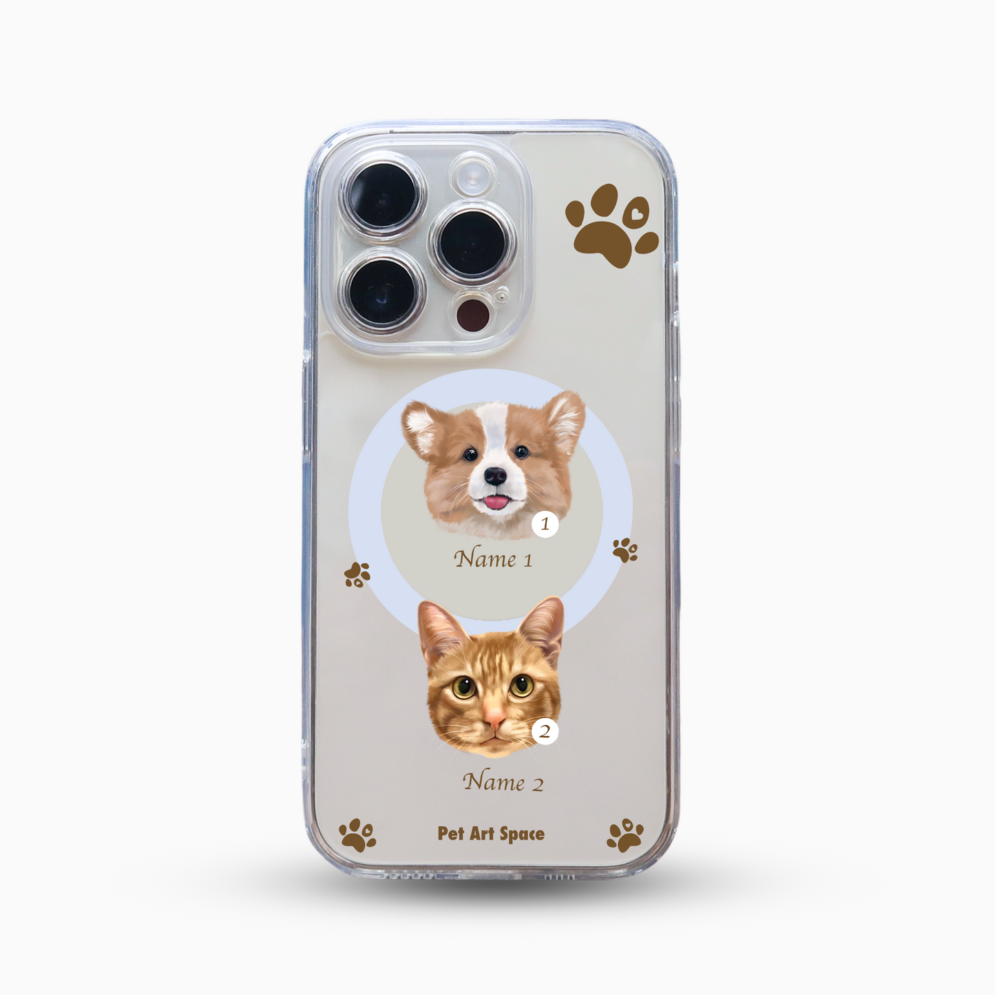 Paws B for 2 Pets - MagSafe Clear Case
