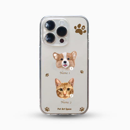 Paws B for 2 pets - Soft Clear Case with Camera Covered