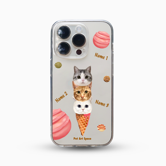 Ice Cream for 3 Pets - Soft Clear Case with Camera Covered