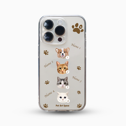 Paws for 4 Pets - Soft Clear Case with Camera Covered