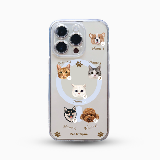 Paws for 6 Pets - MagSafe Clear Case