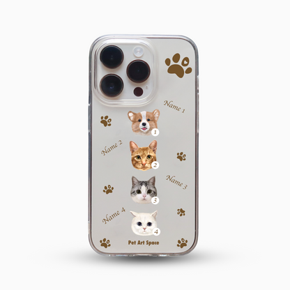 Paws for 4 Pets - Soft Clear Case with Camera Uncovered