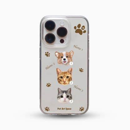 Paws for 3 Pets - Soft Clear Case with Camera Uncovered