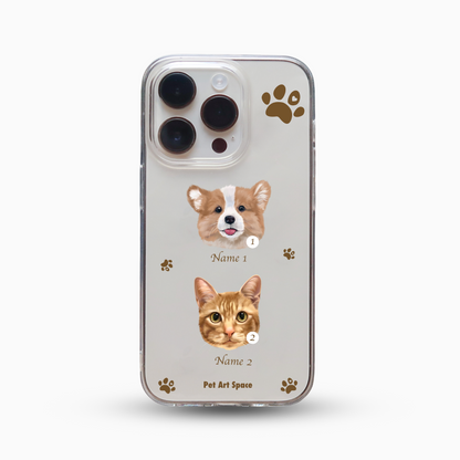 Paws B for 2 Pets - Soft Clear Case with Camera Uncovered