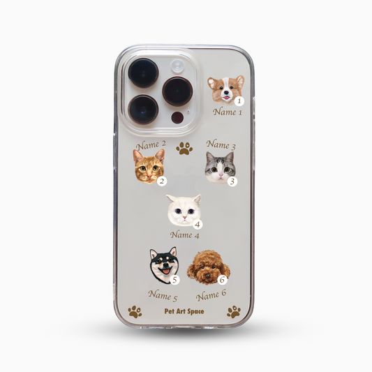Paws for 6 Pets - Soft Clear Case with Camera Uncovered