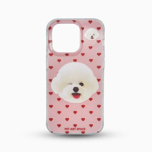 Pink Hearts for 1 pet - IMD Double Layer Case