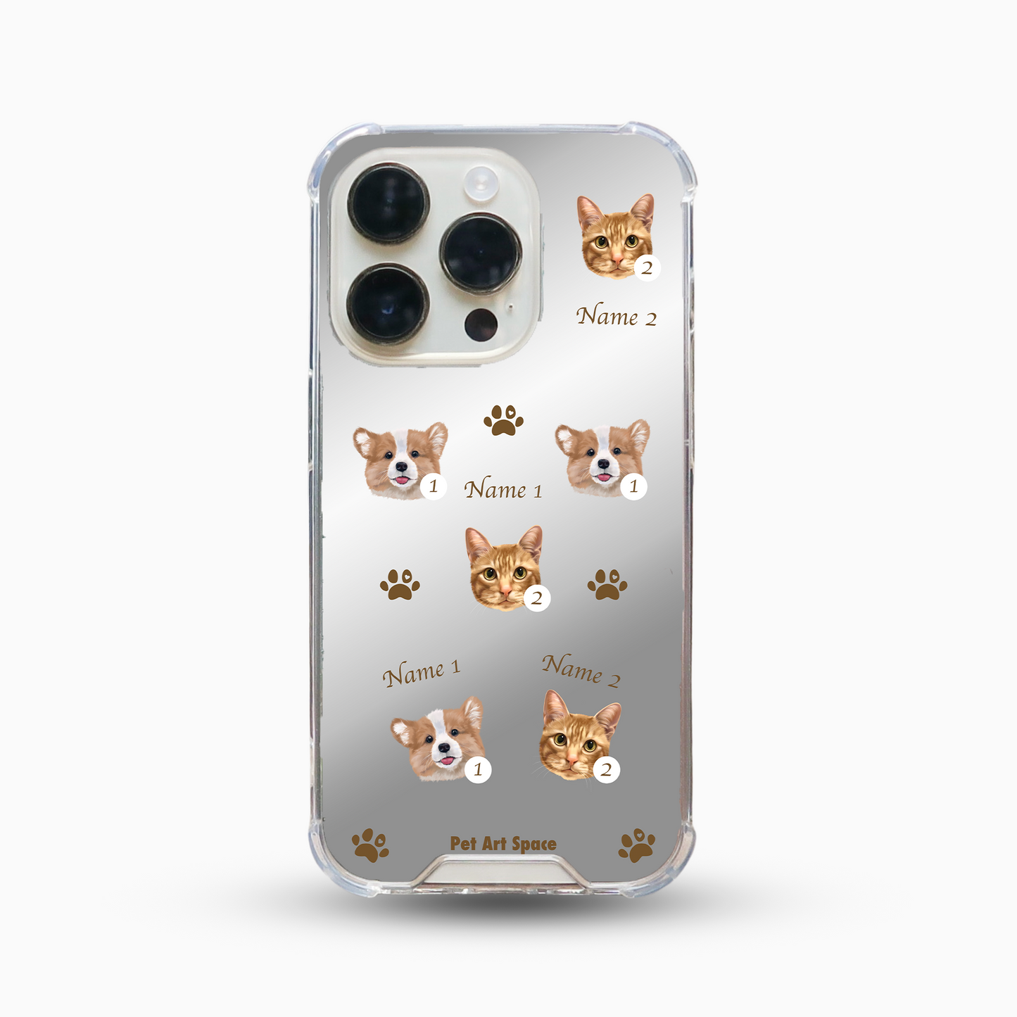 Paws A for 2 Pets - Mirror Case A