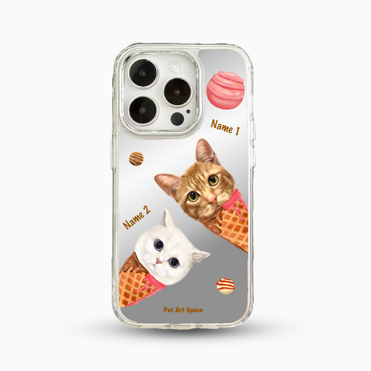 Ice Cream B for 2 pets - Mirror Case C