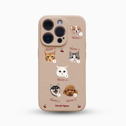 Cherry for 6 Pets - Silicone Case Beige
