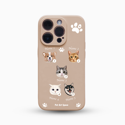 Paws for 5 Pets - Silicone Case - Beige