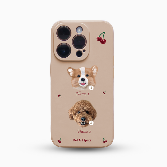Cherry B for 2 pets - Silicone Case Beige
