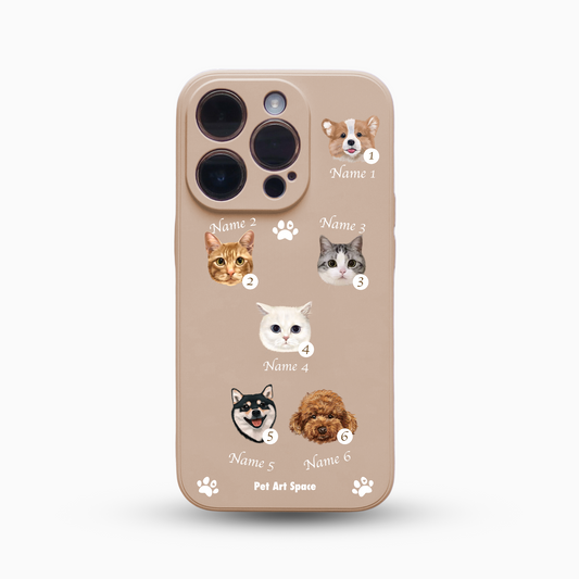 Paws for 6 Pets - Silicone Case - Beige